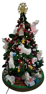 Danbury Mint Maltese Toy Bichon Dog Christmas Tree Lighted Figurine 14 inch