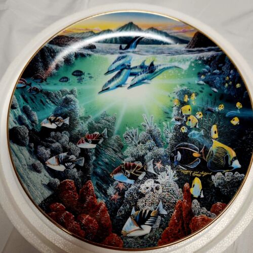 Complete Set 12 Plates, 1991 Underwater Paradise Robert Lyn Nelson-Danbury Mint