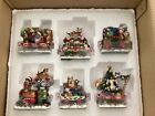 Danbury Mint Christmas Cat Express (6) Cat Themed Figurine Train Cars