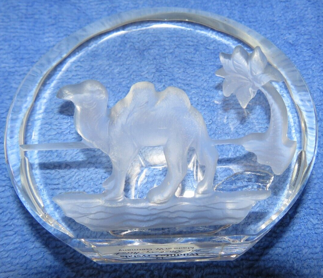 VTG Danbury Mint Camel from 12 Wildlife Crystals-Paperweight - 3"- W Germany