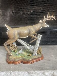 Danbury Mint "Lucky Leap” Deer Sculpture by Curtis Christensen
