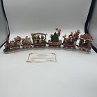 Danbury Mint Bulldog Dog Holiday Christmas Express Train Figurines Set