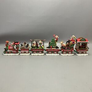 Danbury Mint “The Dachshund Christmas Express” Train Set - Boxed COMPLETE 6 Pcs