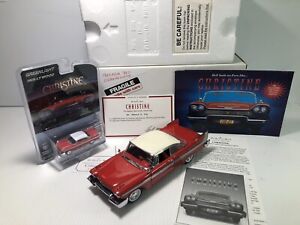 DANBURY MINT 1958 PLYMOUTH FURY CHRISTINE *GREAT PAINT* W/DOCS & GREENLIGHT CAR
