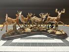 Danbury Mint "Running Bucks" by Curtis Christensen Running Jumping Deer Rocks