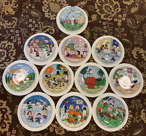 Lot Of 11 - Peanuts Magical Moments Danbury Mint Plates Charlie Brown Snoopy NEW