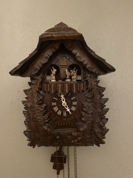 Vtg 90s M.I. Hummel and Danbury Mint German Musical Cuckoo Clock Read descriptio