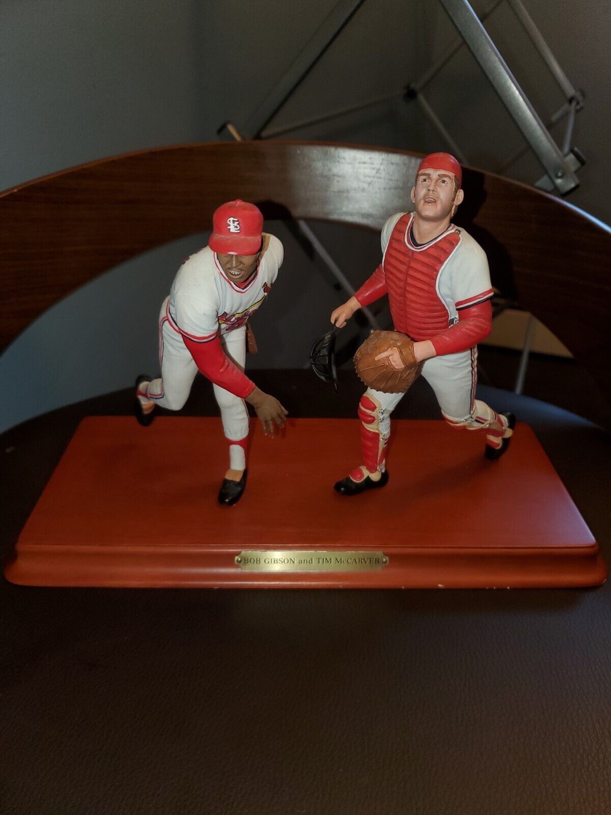 Danbury Mint Sports Figurines St Louis Cardinals (Bob Gibson) (Tim McCarver) MLB
