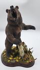RARE Vintage Danbury Mint "Fierce Challange" by Nick Bibby Grizzly Bear Statue