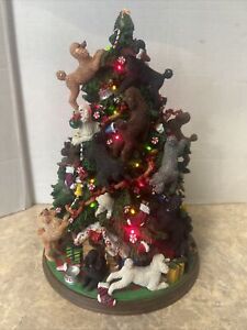 Danbury Mint Poodle Lighted Christmas Tree, Retired Dogs , Working, No Star