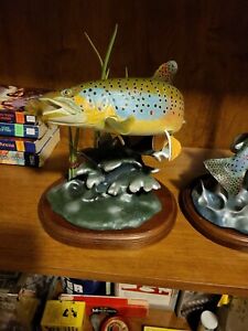 NOBLE BROWN Trout Treasures Sculpture Collection By Franz Dutzler Fly Fishing