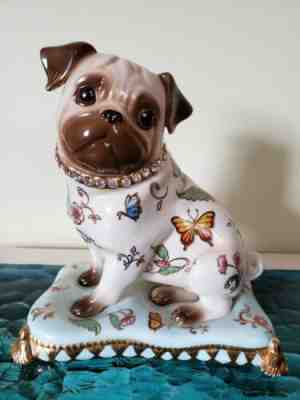 Pug/ Dog Figurine/Statue Danbury Mint JEWELED PRINCESS? Excellent!
