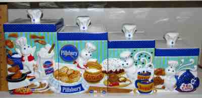 DANBURY MINT PILLSBURY DOUGHBOY CANISTER SET 8 PIECES 2000
