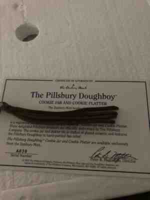 Pillsbury Doughboy Cookie Jar & Platter Danbury Mint  2002 Original Box
