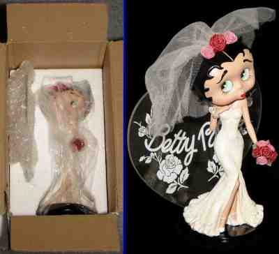 Hard-To-Find DANBURY Mint WEDDING BELLE BETTY Boop Doll FIGURINE 10" Roses Heart