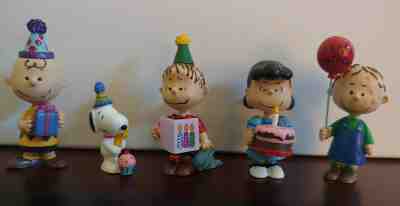 Danbury Mint Peanuts Happy Birthday Miniature Figurines Snoopy Charlie Brown
