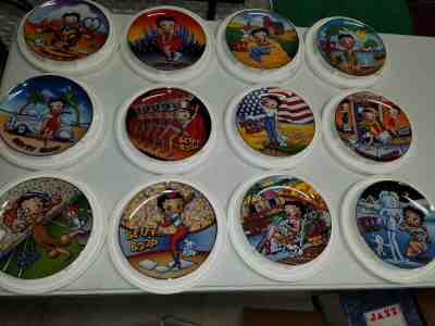 All 12-1994 Betty Boop Limited Edition Collector Plates by Danbury Mint W/ Box