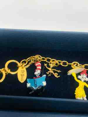 Danbury Mint 14k Charm Bracelet Dr Seuss Figural Brand New 