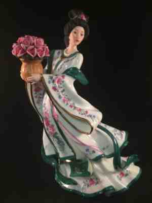 Danbury Mint Porcelain Figurine The Rose Princess Chinese Lena Liu Oriental