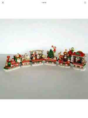 Danbury Mint English Bulldog Christmas Express Train Set In Original Packaging