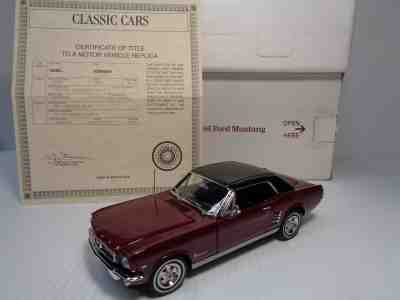 DANBURY MINT1966 FORD MUSTANG HARDTOP CPE W/VINYL ROOF BNIB RASH FREE W/TITLE