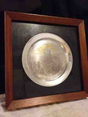 The Danbury Mint Sterling Silver The Boston Tea Party - 1773  Bicentennial Plate