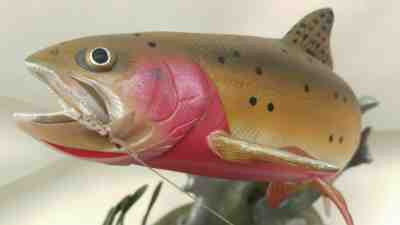 Danbury Mint COLORADO SUNSET Fish Trout Sculpture by Franz Dutzler