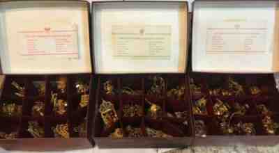 The Danbury Mint Gold Christmas Ornament Collection - 1997 98 99 2000 01 02