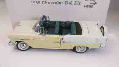 Danbury Die Cast Model Car.1/24.1955 Chevy Belair Convertible UNDISPLAYED 
