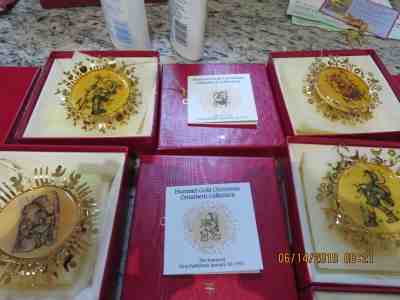 DANBURY MINT "THE HUMMEL GOLD XMAS ORNAMENTS"--12 IN BOX--1986--#G49