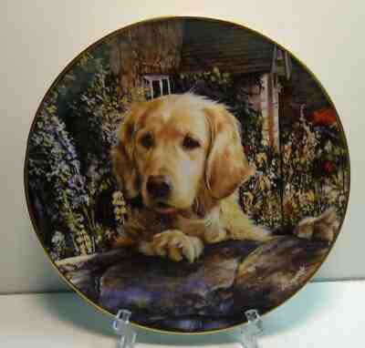 DANBURY MINT "A GOLDEN WELCOME" SIGNED MANDIE HAYWOOD COLLECTOR PLATE #A2305
