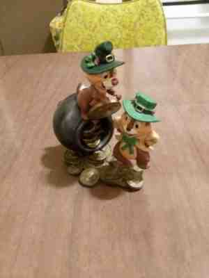  DISNEY CHIP AND DALE MARCH ST PATS FIGURINE the Danbury Mint 
