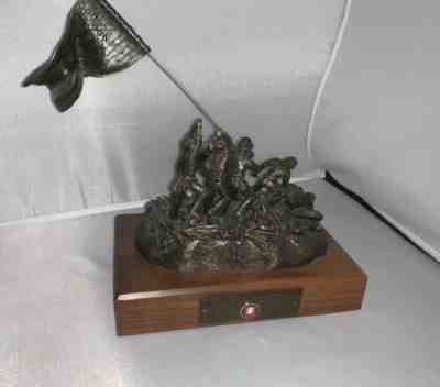 Iwa Jima Mount Surabachi Limited Fine Pewter Sculpture Signed G.Petitto 367/1945
