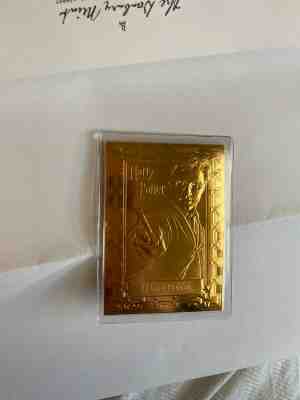 Danbury Mint 22K Gold Harry Potter Card 2000s RARE