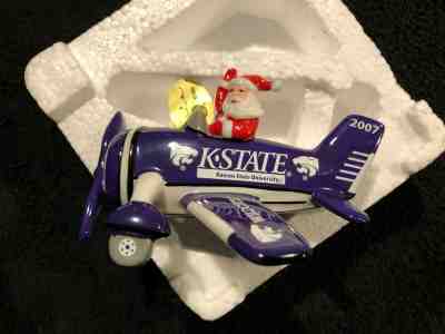 2007 Danbury Mint Kansas State University KSU Wildcats Airplane Ornament (0213)