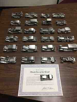 Danbury Mint Classic Cars of the World Pewter Car Replica Set