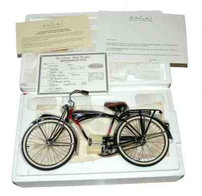 Danbury Mint Schwinn Black Phantom Bicycle with Title