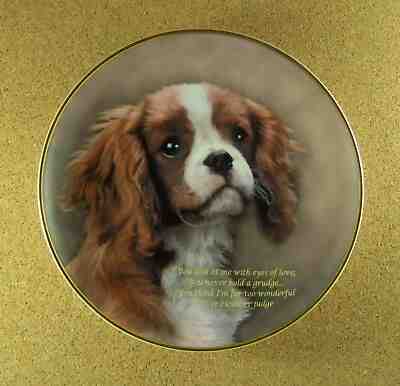 EYES OF LOVE Plate Poetry of the Cavalier King Charles Spaniel RARE HTF Danbury