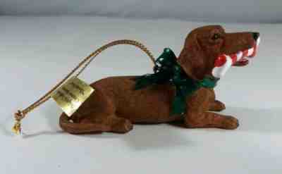 Danbury Mint Dachshund Christmas Dinner Holiday Collectible Ornament Doxie