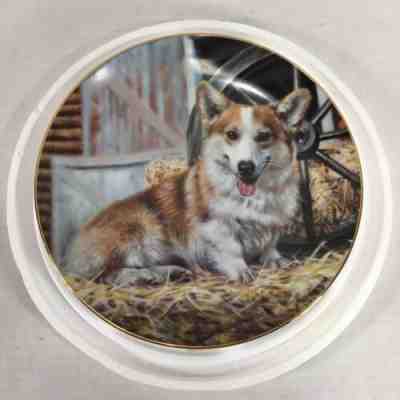Danbury Mint 8” Collector Plate Corgi Country Corgi" A7404 by RICK GARLAND!