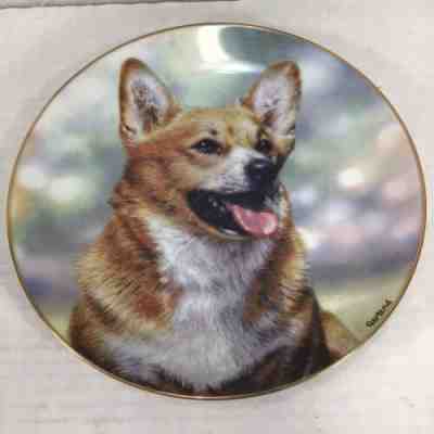 Danbury Mint 8” Collector Plate Corgi Faithful Friend" A7404 by RICK GARLAND!