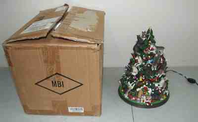 Holy Grail! DANBURY MINT "Siberian Husky" DOG CHRISTMAS TREE Lighted Figurine