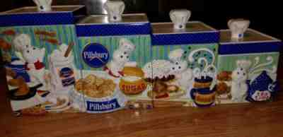 Pillsbury Doughboy Danbury Mint Canisters 2001 set of 4