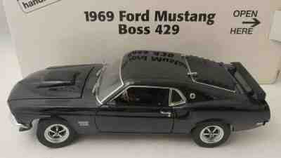 Danbury Die Cast Model Car.1/24.1969 Black Ford Mustang Boss 429 UNDISPLAYED NR