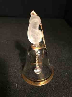 Vintage Danbury Mint Bell Gold On Crystal Christmas Bell Ornament C