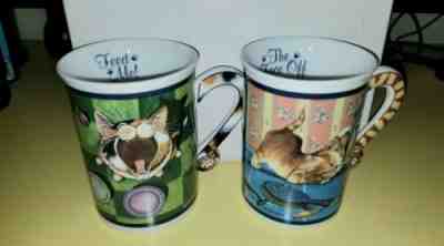 Danbury Mint Comical Cats Porcelain Mug Set Gary Patterson COMPLETE SET 10