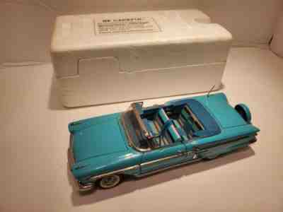 DANBURY MINT 1958 CHEVY IMPALA CONVERTIBLE DIECAST CAR TURQUOISE