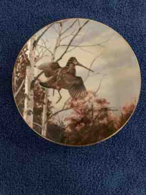 Vtg David Maass Rising From Shelter Woodcock Game Bird Plate Danbury Mint 1979