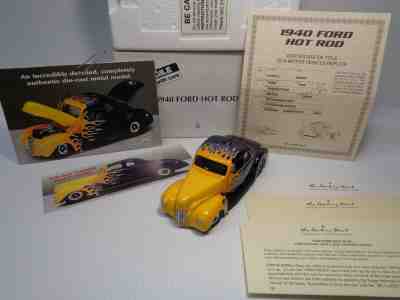 DANBURY MINT RARE 1940 FORD HOT ROD BNIB COMPLETE  W/ALL DOCS & W/BROCHURE 