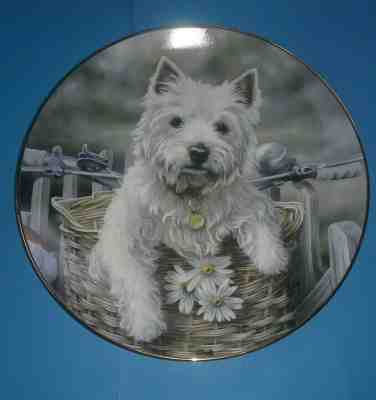 Danbury Mint "Hitching a Ride" West Highland Terrier Collector Plate 